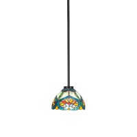 Atlas 1 Light Mini Pendant In Matte Black Finish With 7