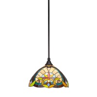 Stem Mini Pendant With Hang Straight Swivel Shown In Matte Black Finish With 12