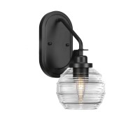 Odyssey 1 Light Wall Sconce In Matte Black Finish With 6