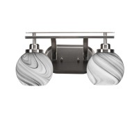 Odyssey 2 Light Bath Bar In Brushed Nickel Finish With 5.75