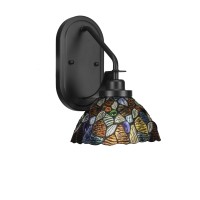 Odyssey 1 Light Wall Sconce In Matte Black Finish With 7