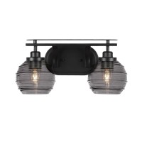 Odyssey 2 Light Bath Bar In Matte Black Finish With 6