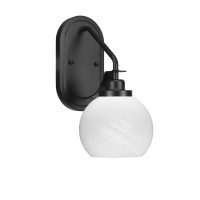 Odyssey 1 Light Wall Sconce In Matte Black Finish With 5.75