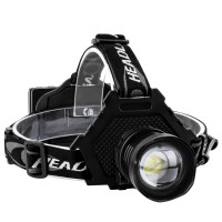 Gohoman Rechargeable Led Headlamp, 60000 Lumens, 5 Modes, Adjustable Focus, Waterproof, Usb Rechargeable, Long Battery Life, 3-Year Warranty