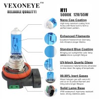 Model H11 12V 55W 4 Pack nbsp Color templight white 5000K nbsp Lifetime gt1200hnbsp Warranty 15 Monthnbsp Package 2 bulbs nbspRead Before Purchase nbspVEXONEYE Always Reliablenbsp Our service time is 247 If anything you can start a question like which typ