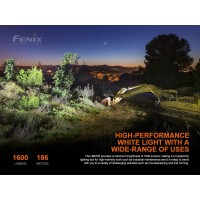 Fenix Hm70R 1600 Lumen Rechargeable White/Red Led Headlamp With Edisonbright Battery Carrying Case Bundle