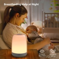 Dremkit Nursery Night Light For Kids, Baby Night Light With Dimmable Warm Light, 5 Color Changing Light, Usb Rechargeable Bedside Night Light Lamp For Breastfeeding, Babies And Toddlers Bedrooms