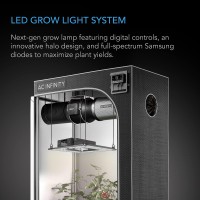 Ac Infinity Iongrid T22, Led Grow Light With Samsung Lm301H Diodes, Full Spectrum Deeper Penetration Halo Coverage, Digital Dimming Controller, For Veg Bloom Indoor Plants In Grow Tents Greenhouses