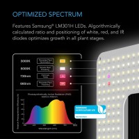 Ac Infinity Iongrid T22, Led Grow Light With Samsung Lm301H Diodes, Full Spectrum Deeper Penetration Halo Coverage, Digital Dimming Controller, For Veg Bloom Indoor Plants In Grow Tents Greenhouses