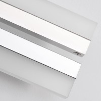 Presde 32In Dimmable Modern Chrome Led Vanity Light Fixtures For Bathroom Over Mirror Wall Lighting (Cold White 6000K)