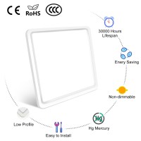 12 Inch Square Led Ceiling Light 3200Lm 24W 5000K Daylight Super Bright Ceiling Lights White Flush Mount Led Lamp Recessed Li