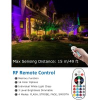 Sunvie 12W Rgb Low Voltage Color Changing Landscape Lights Remote Control Waterproof Led Landscape Lighting For Yard Garden Path