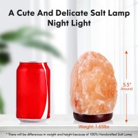 Pursalt Himalayan Salt Lamp Night Light With Remote Control, Upgraded 16 Colors Changing & 4 Light Modes Led Usb Salt Rock Lamp, Natural Crystal Pink Mini Small Salt Lamp For Home Decor And Gift