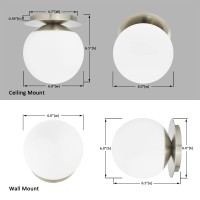 Wall Sconces 1 Light Modern Globe Sconce In Brushed Nickel Wall Light For Bedroom Bathroom Living Room Hallway Vanity Lighti