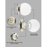 Wall Sconces 1 Light Modern Globe Sconce In Brushed Nickel Wall Light For Bedroom Bathroom Living Room Hallway Vanity Lighti