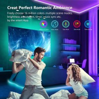 Fonewe Led Lights For Bedroom 100 Ft Music Sync Color Changing Led Strip Lights Led Light Strip With App Control And Remote Rgb Led Lights For Party Kitchen Room Decoration