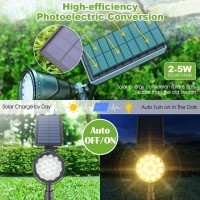 Dbf 7 Color Changing Solar Spot Lights Outdoor 22 Led Solar Landscape Lights Solar Halloween Christmas Lights Outdoor Waterproo