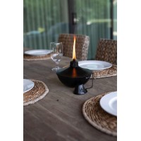 Birdrock Home 2Pk Tahitian Tabletop Torches - Easy To Refill Citronella - Flame Light Torch - Backyard Outside Patio Lighting - Metal Lamp - Decorative Urban Lantern