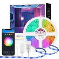 Ghome Smart Led Strip Lights 164Ft Rgb Smart Lights For Bedroom Works With Alexa Google Home App Remote Control Music Sync