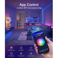 Ghome Smart Led Strip Lights 164Ft Rgb Smart Lights For Bedroom Works With Alexa Google Home App Remote Control Music Sync