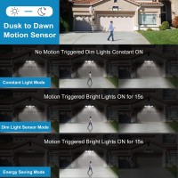 Solar Outdoor Lights, 270 Led 3000Lm Motion Sensor Outdoor Light, Luces Solares Para Exteriores Waterproof Wide Angle 6500K Solar Powered Security Flood Lights For Outside Garage Yard Patio(2 Pack)