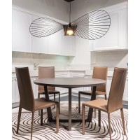 Bk Fudid Luster Vertigo Retro Chandelier, E27 Simple And Creative Fiberglass Cap Design, Restaurant, Bar, Coffee Black 100Cm