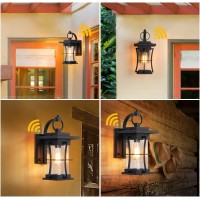 Faishilan 1Pcs Dusk To Dawn Outdoor Lighting, 15 Inch Matte Black Porch Lights, Outdoor Light Fixtures Wall Mount, Exterior Lights, Outdoor Lights For House Front Door Garage,Porch Lights