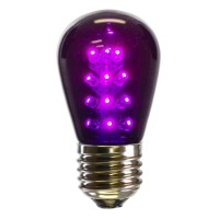 S14 Led Purple Transp Bulb E26 Base 5/Pk