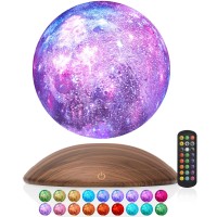 Firpow Levitating Moon Lamp 3 Colors Floating Moon Lamp 3D Led Floating Lamp Levitating Moon Magnetic With Remote, Adjustable Brightness, Timing, For Kids Lover Friends Office Home Decor - 6In