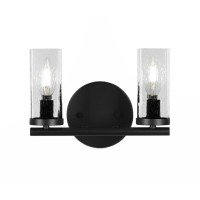 Trinity 2 Light Bath Bar In Matte Black Finish With 2.5