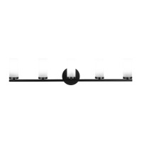 Trinity 5 Light Bath Bar In Matte Black Finish With 2.5