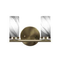 Trinity 2 Light Bath Bar In New Age Brass Finish With 2.5