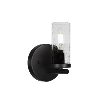 Trinity 1 Light Wall Sconce In Matte Black Finish With 2.5