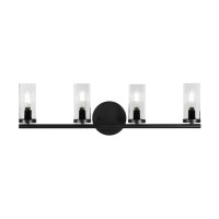 Trinity 4 Light Bath Bar In Matte Black Finish With 2.5