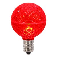 G50 Faceted Led Red Bulb E17 .45W 25/Box