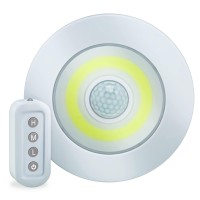 Sensor Brite Overlite Ultra+ Rechargeable: Remote Control Ceiling/Wall Led Light With Adjustable Brightness, Motion Activated, Stick Anywhere, Battery-Operated Overhead Led Light