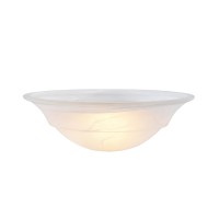 Aspen Creative 23502-01 Etched Alabaster Shade For Medium Base Socket Torchiere, Swag Lamp And Pendant, 15