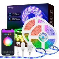 Smart Led Strip Lights, 32.8Ft Wifi Led Lights Strip Compatible With Alexa And Google Home, 16 Million Rgb Color Changing Lights, Music Sync , App Control For Bedroom Ceiling Party