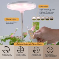 Growled Umbrella Plus Grow Light, Herb Garden, 6Ft Height Adjustable, 11Ft Long Cord, 8/12/16/24H Automatic Timer, 5-Level Brightness, Plant Light For Large Plants Like Paradise Bird