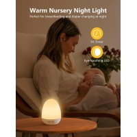 Mediacous Night Lights For Kids Room Baby Night Light With Stable Charging Pad Dimmable Kids Night Light With 1H Timer Touch