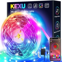 Kexu 65.6 Ft Led Lights For Bedroom Led Strip Lights Led Light Strips With App Music Sync Lights For Bedroom Led Lights For Room Decoration