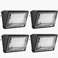 4Pack Dusk To Dawn 100W Led Wall Pack Light Fixture 13000Lm 400600W Hpshid Equivalent 5000K Daylight Commericalindustrial O