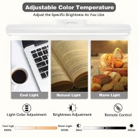 Hapfish Battery Powered Wall Light Magnetic Battery Operated Strip Led Bar 2000Mah Desk Lamp With Remote Control 3 Color Mode