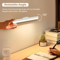 Hapfish Battery Powered Wall Light Magnetic Battery Operated Strip Led Bar 2000Mah Desk Lamp With Remote Control 3 Color Mode