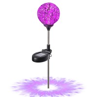 Wnp Outdoor Solar Stake Light Decoration For Garden Waterproof,Christmas Solar Powered Lights Yard Decorative,Garden Solar Absorbed Mosaic Ball Light Stakes Decor Outside For Pathway,Patio