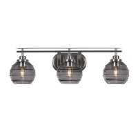 Odyssey 3 Light Bath Bar In Brushed Nickel Finish With 6