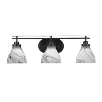 Odyssey 3 Light Bath Bar In Matte Black Finish With 6.25