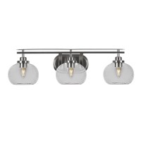 Odyssey 3 Light Bath Bar In Brushed Nickel Finish With 7