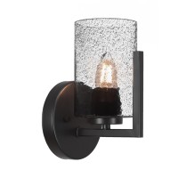 Atlas 1 Light Wall Sconce In Matte Black Finish With 4