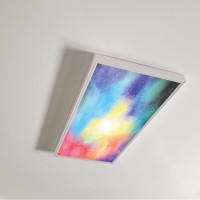 Lanqiao Fluorescent Light Covers For Classroom Office Decorations,Outer Space,Enhance Mood And Reduce Stress,Easy To Install Fluorescent Light Covers,2X4 Multicolor